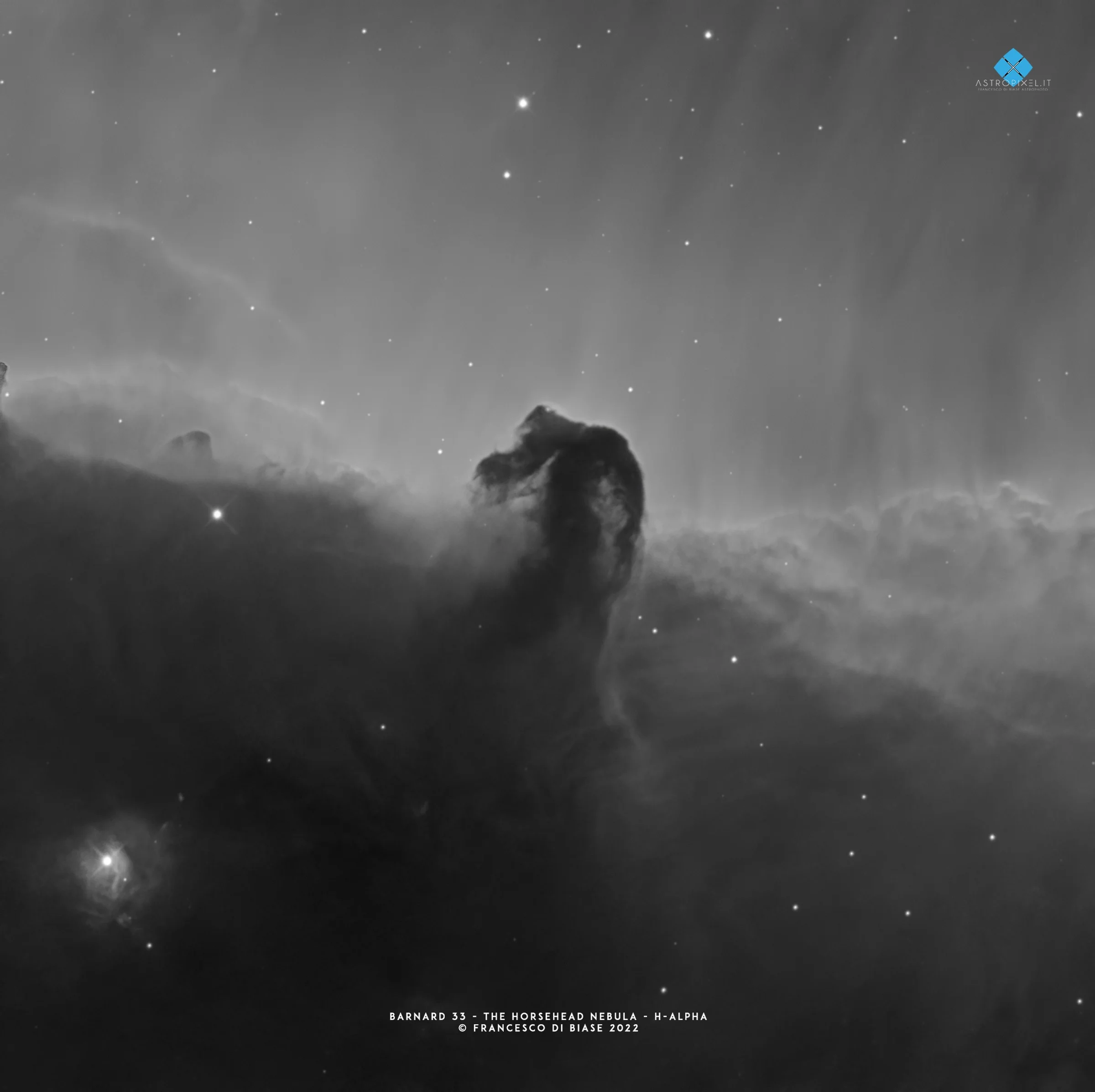 Barnard 33 - The Horsehead Nebula - Hydrogen alpha