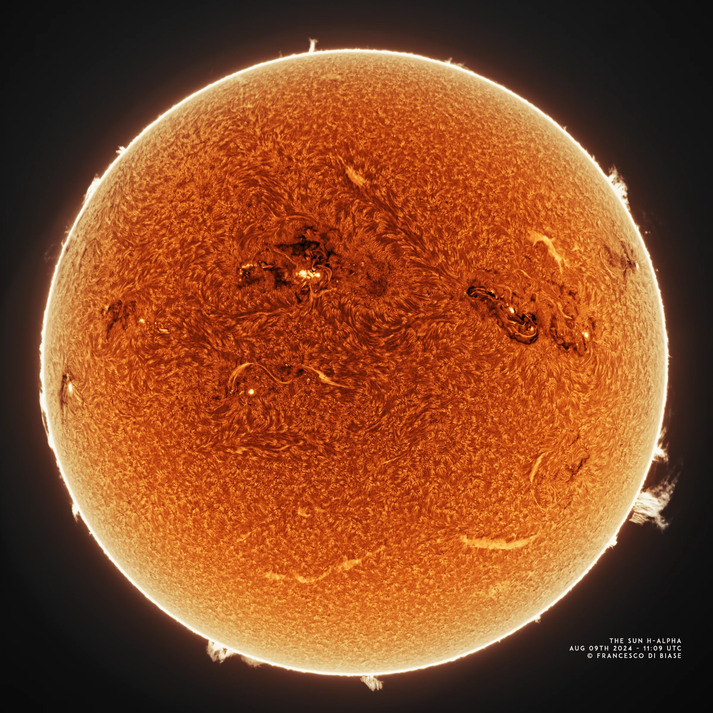 H-alpha Sun — Aug 09th 2024