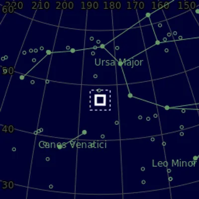 Sky map for M106 Galaxy & Co. deep field