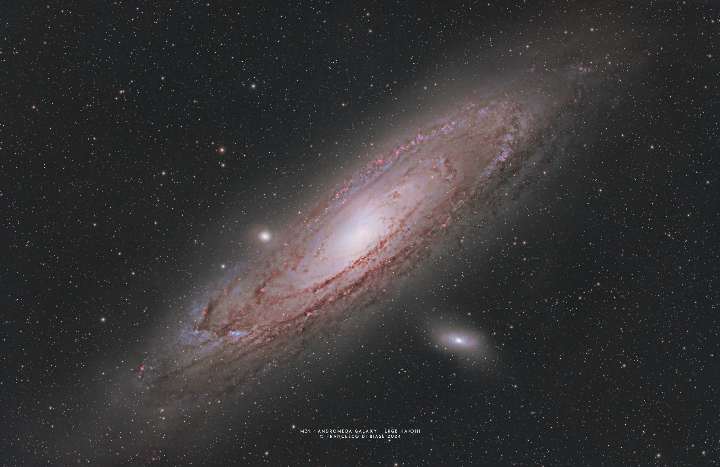 M31 Andromeda Galaxy - LRGB Ha OIII
