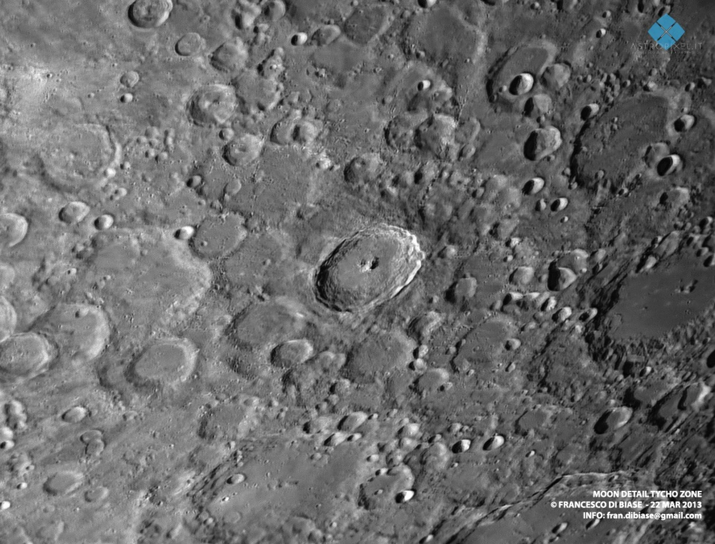 Moon - Tycho crater zone