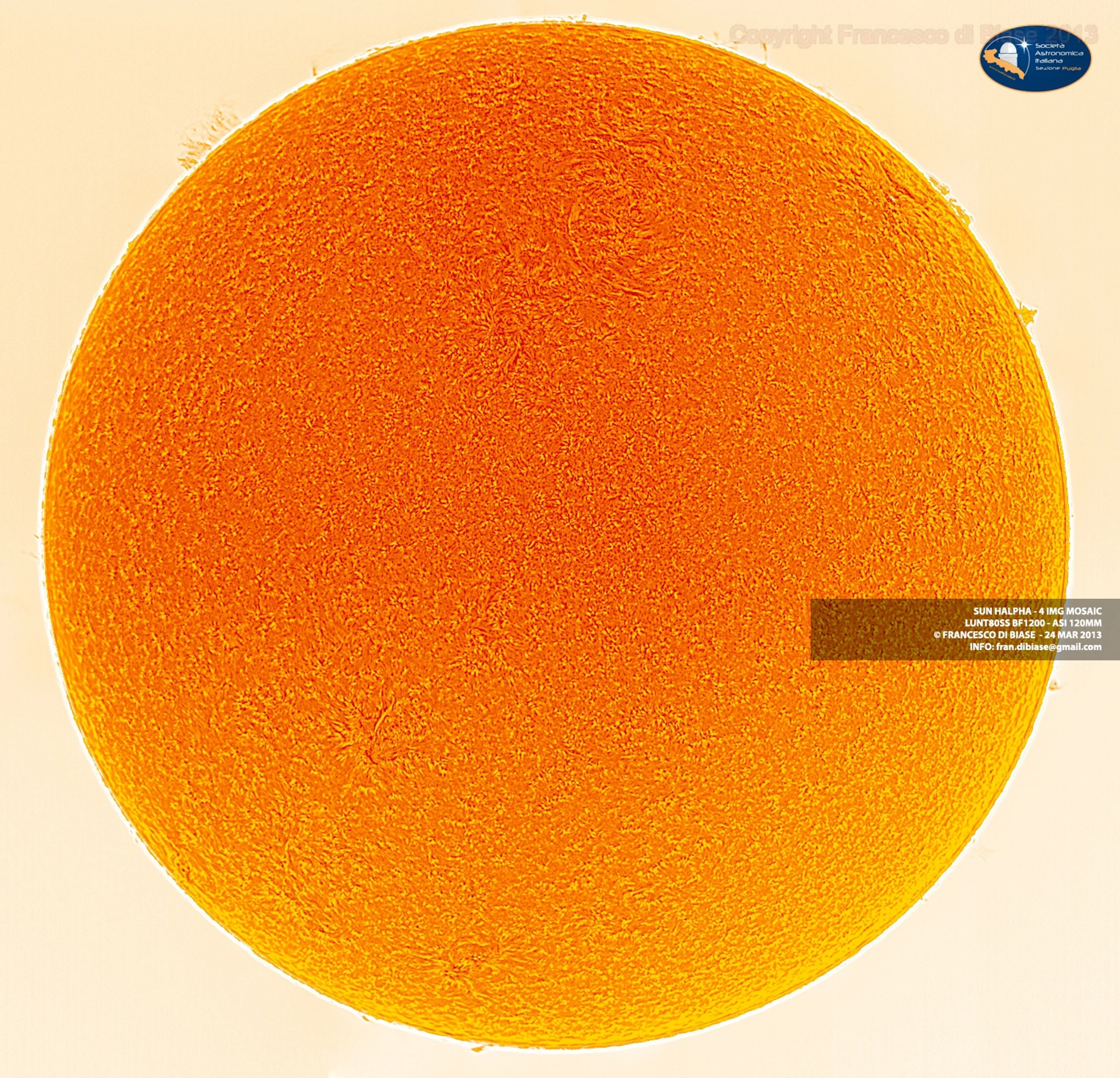 Mosaico disco solare