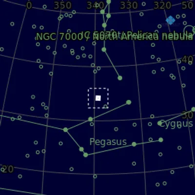 Sky map for NGC 7331 Spiral Galaxy