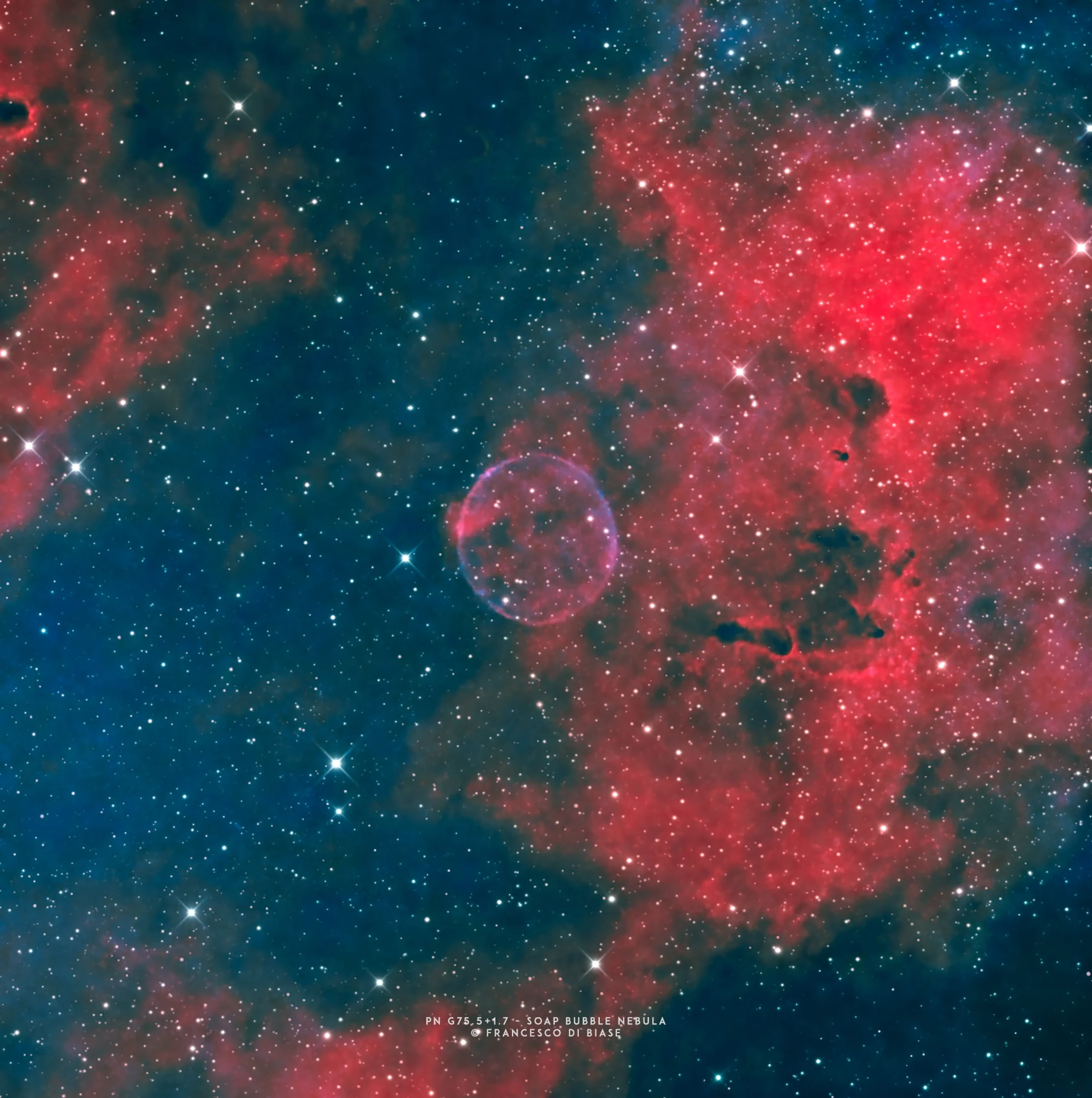 The Soap Bubble Nebula - PN G75.5+1.7